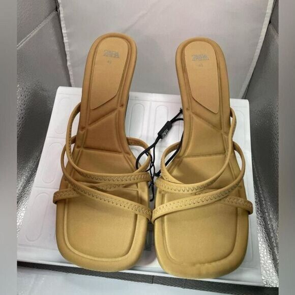 ZARA / ATHLETIC HEEL SANDALS. SIZE/ 41 - Picture 1 of 8